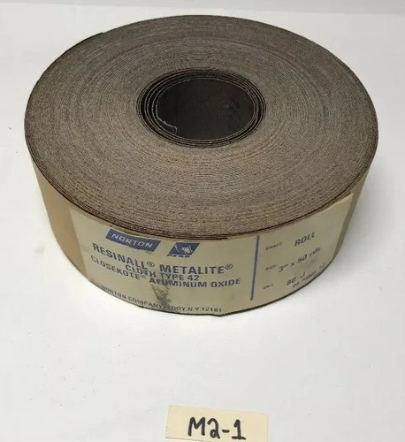 Norton Resinall Metalite Cloth Type 42 Closekote Aluminum Oxide 3"x 50yds 80-J