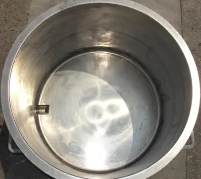SPC6798  Mixer and Blender 100 gallon Ross change can Stainless Steel 39.25" inside diameter 27.5" inside height