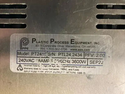 USED PLASTIC PROCESS EQUIPMENT PT2415