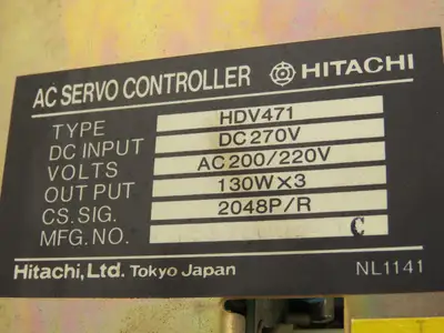 Hitachi HDV471 Servo Controller Power Supply Unit 270VDC Input 220VAC Output
