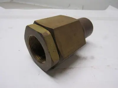 Parker BH12-61-W Brass 1-1/2 Body Poppet Valve Shut off 1-1/4"NPTF Quick Couplin