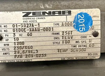 Used ZENAR 201-0239 Industrial Controls | Surplus Asset Holdings #1221228