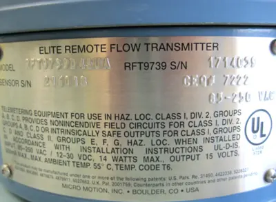 Used Micro Motion RFT9739 D4SUA Sensors New Hampshire US | Bitter End Trading #1452913