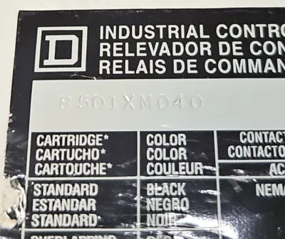 Square D 8501XM040 Series A Control Relay loc4C15