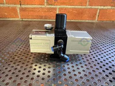 Used SMC EVBA1110-F02  PNEUMATIC BOOSTER REGULATOR / BOOSTER CYLINDER  0.1-1.0 MPA Regulators California US | Equipment Lab #1326926