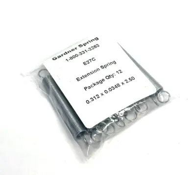 New | in-Stock Gardner Spring Extension Spring 0.312x0.0348x2.50 12-PACK Misc Fasteners Michigan US | Maverick Industrial Sales #1395450