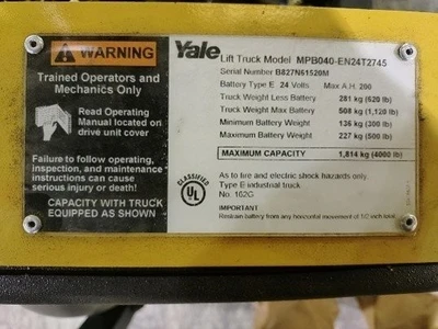 Used Yale _UNKNOWN_ Misc Lifts Kentucky US | ISP Equipment Group #1319054