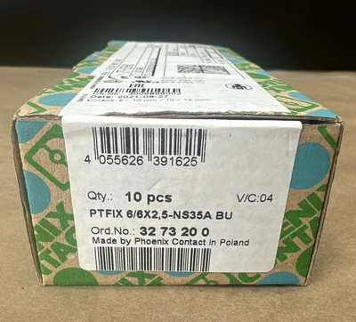 NEW Phoenix Contact ["32 73 20 0", "PTFIX 6/6X2.5-NS35A"]