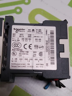 TELEMECANIQUE LP1K0610BD 24V 3-POLE CONTACTOR