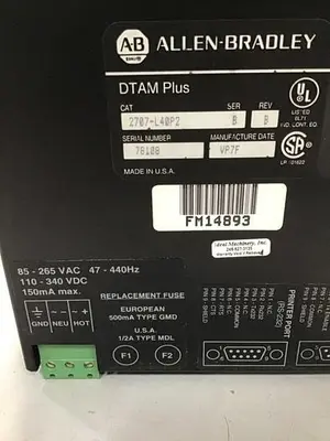 USED ALLEN BRADLEY 2707-L40P2 SER B