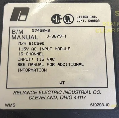 Used RELIANCE ELECTRIC 61C500 PLC Input & Output Ohio US | Surplus Asset Holdings #1235585
