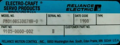 NEW RELIANCE ELECTRIC PM010BS3007NH-0 MODULE 9105-0000-002 PM010BS3007NH0