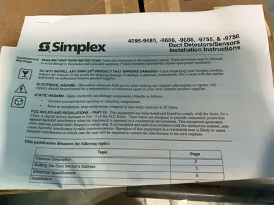 Used SIMPLEX 40989756 HVAC Parts and Equipment Ohio US | HGR 24 #1475012