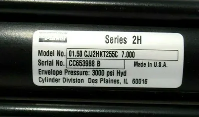 NEW PARKER 01.50 CJJ2HKT255C 7.000 CYLINDER SERIES H 0150CJJ2HKT255C7000