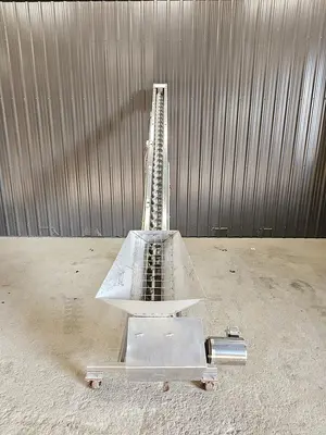 Used Screw Conveyor, 4” diameter x 138” long