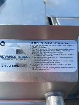 New | in-Stock Advance Tabco Old Stock 110" Advance Tabco 9-4-72-18RL 4 Compartment Sink - SS316 Sinks Illinois US | Falcon Restaurant Supply #1375552