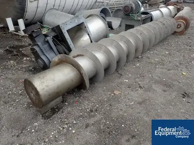 USED Asdor Limited 27"x 36' Asdor Vertical Screw Conveyor, S/S