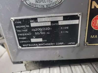 1987 MATSUURA MC-560V CNC Milling | MD Equipment Services LLC (30)