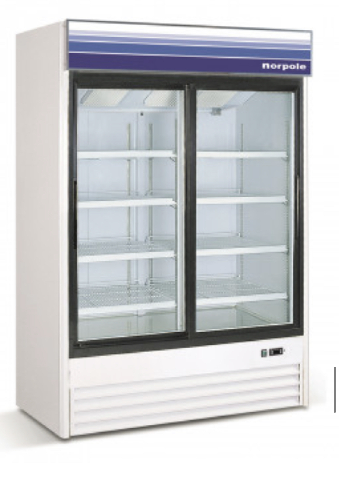 45 cu ft 2 Slide Door Merchandiser Refrigerator (White)