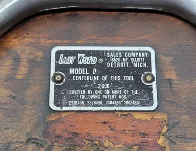 Used LAST WORD MODEL B Misc Industrial Equipment Kentucky US | Aucto #687036