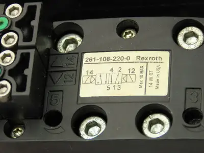 Rexroth Aventics 6-Station Manifold Pneumatic Directional Solenoid Valve Bank