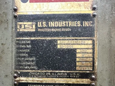 USED U.S.I. CLEARING U.S.I. CLEARING S2-100-60-36 PRESS