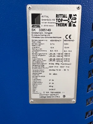Used 2007 RITTAL SK3385149 Air Conditioning Equipment Illinois US | Aucto #1351898