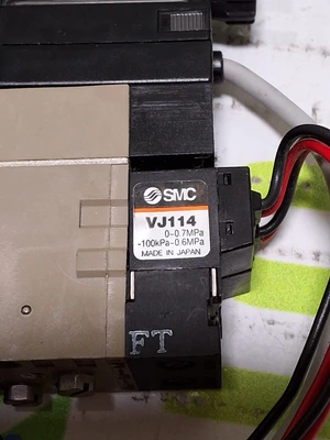 SMC VACUUM SWITCH WITH SMC VJ114 SOLENOID VALVE ASSEMBLY