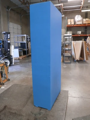 4 shelf- 3- non-movable shelves   Custom Blue Design Storage Unit, 34"x16"x 80"