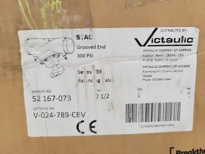 Used VICTAULIC V-024-789-CBV Valves/Fittings British Columbia CA | Lenmark #1440756