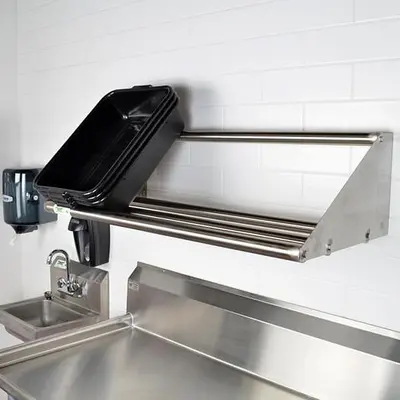 42" Wall Mounted Tubular Rack Shelf - glass or dishwasher trays