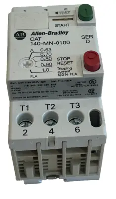 ALLEN BRADLEY 140-MN-0100 CIRCUIT BREAKER SERIES D 140MN0100 NEW, SURPLUS