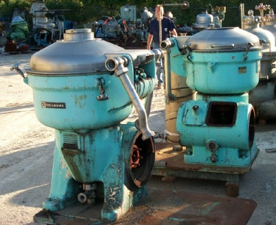 (2) Alfa-Laval SRG 214-15HH-60 hermetic separators, 316SS.