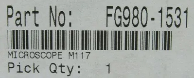 NEW VIDEOJET FG980-1531 EYE PIECE ASSEMBLY W.F.10X 4/0.20