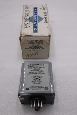 TR-60522 - MACROMATIC - TIME DELAY RELAY 120VAC/DC NEW UNIT STOCK H1306A