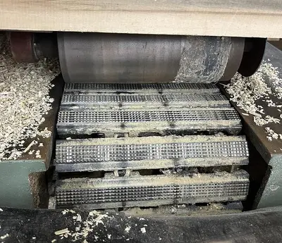 USED OGAM PO-280, 12" DIP-CHAIN GANG RIPSAW
