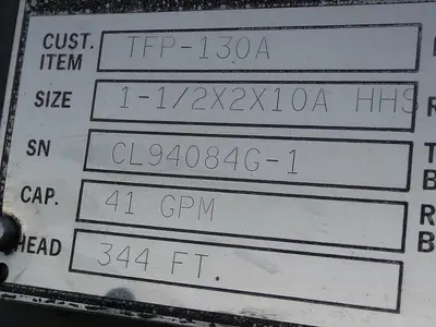 NEW UNION HHS CENTRIFUGAL PUMPS, UNUSED HHS