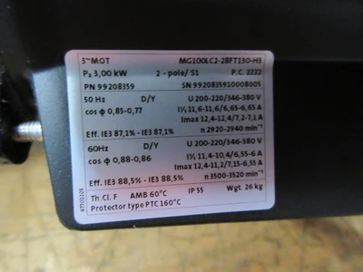 Used GRUNDFOS MG100LC2-2828FT130-H3 Tooling & Accessories (Other) Minnesota US | Machinesused.com #1566303