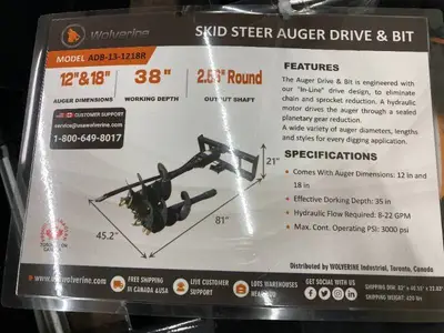 WOLVERINE Auger Drive & Bit 2025
