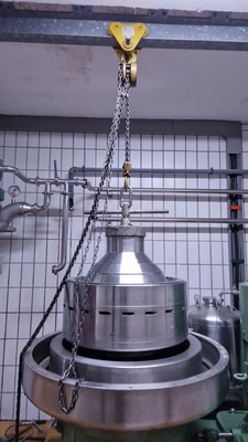 Westfalia SA 100-36-777 self-thinking clarifier centrifuge, 316SS.