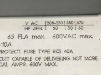 USED SIEMENS 3VU1600-0ML00