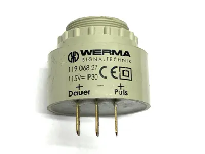 USED WERMA ELECTRONIC INDICATOR BUZZER 115V