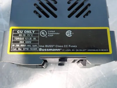 Used BUSSMAN OPM1038R Fuse Accessories Ohio US | HGR 24 #1406384