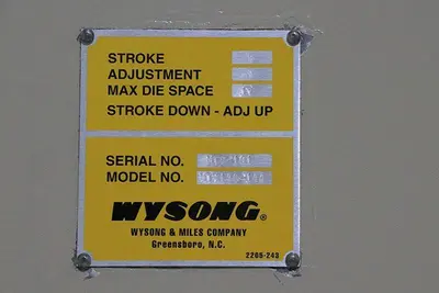 140 Ton x 12' Wysong Hydraulic Press Brake Model MTH-140-144
