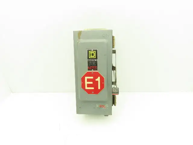 Square D H361AWK Safety Disconnect Switch Fusible 30A 600V 30HP  3 Pole Ser E1