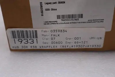 REXNORD 10042388 359834 30R HUB RSB - NEW IN BOX - STOCK GF446A