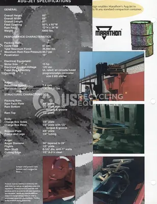 Used MARATHON 30 INCH AUGER COMPACTOR Misc Recycling Indiana US | US Recycling Equipment #1465926