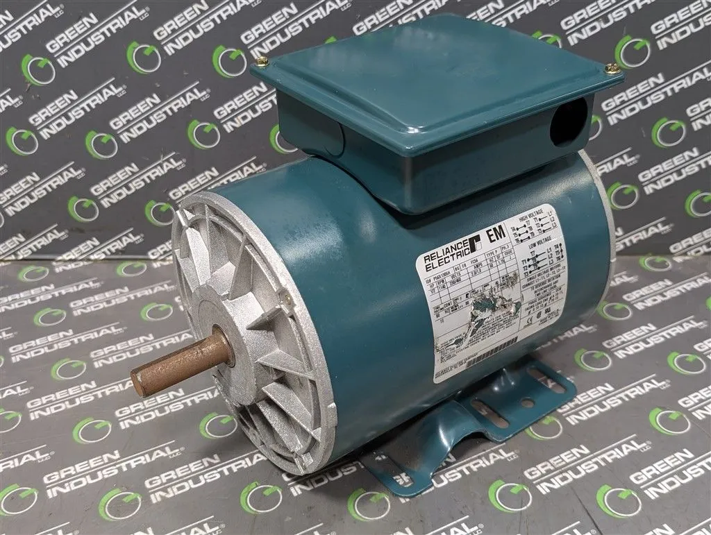 1/2 HP Reliance Electric P56X1305H EM Series Motor 1140 RPM 230/460V Tear Used