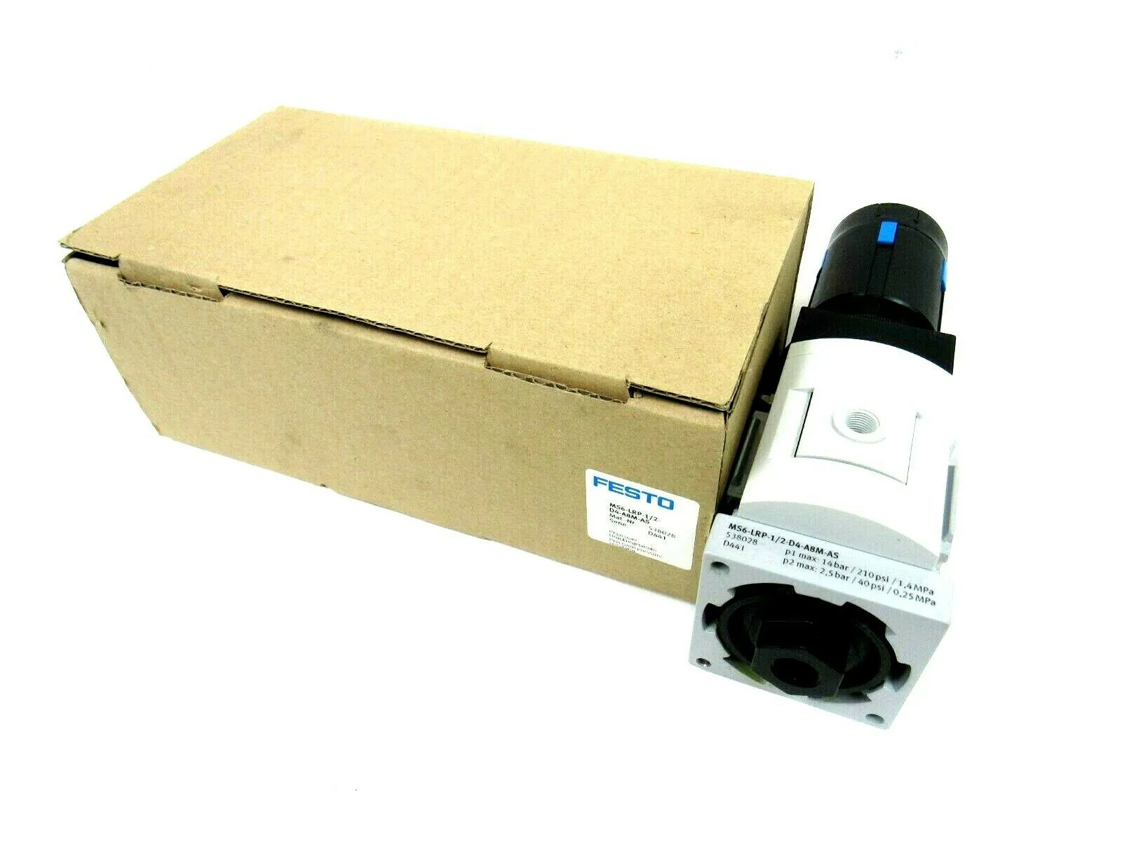 NEW FESTO MS6-LRP-1/2-D4-A8M-AS REGULATOR 538028 MS6LRP12D4A8MAS