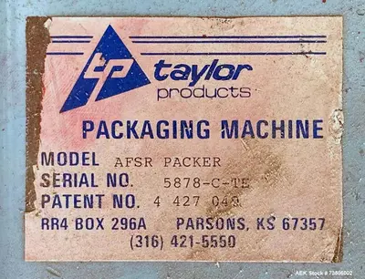 USED TAYLOR AFSR PACKER
